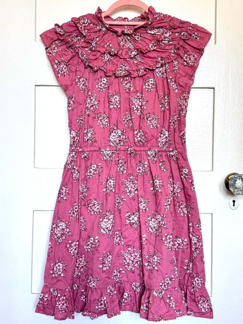 Janie and Jack Rose Pink Floral Ruffle Dress